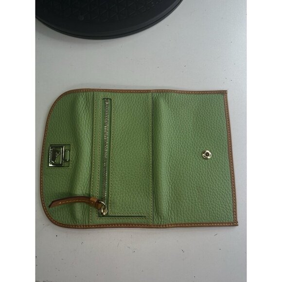 Dooney & Bourke Pebble Grain Spearmint Green Clutch Wallet - Picture 5 of 6